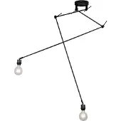 QAZQA Moderne hanglamp zwart zonder kap 2-lichts - Blitz