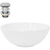 LuxeBath Wastafel incl. afvoerset zonder overloop 69x46x13 cm Wit keramiek ML-Design
