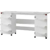 Vicco Carmen Naaitafel – 160 x 80.2 cm met 6 legplanken Wit