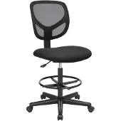 Bobbel Home - Ergonomische bureaustoel - Verstelbare voetsteun - Zwart