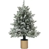 HOMCOM Kerstboom, 100 cm, met 130 takken, vlamvertragend