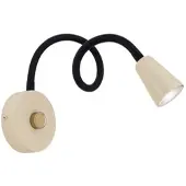 Orion Wandlamp Dotty, dimbaar, crème / amber, Woon-/ Eetkamer, metaal, Modern, wandlamp