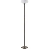 LINDBY Uplighter vloerlamp Ignacia, alu / grijs / zink, Woon-/ Eetkamer, metaal, Modern, vloerlamp