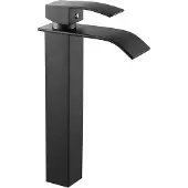 CALANI Lotus Black High - Wastafelkraan - Zwart - 11,5X4X30Cm