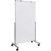 MAUL Mobiel whiteboard MAULpro easy2move (b x h) 1000 mm x 1800 mm Wit Kunststof coating Aan beide zijden te gebruiken, Incl. wielen