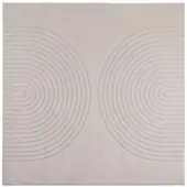 vidaXL Binnen kleed GALATI Crèmekleurig 200 x 200 cm Polyester