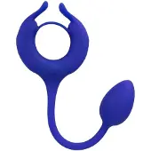 Calexotics - Admiral Cockring met Verzwaarde Vibrerende Buttplug - Blauw