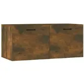 vidaXL Wandkast 80x35x36,5 cm bewerkt hout gerookt eikenkleurig