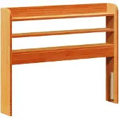 vidaXL Hoofdbord met schappen 100 cm massief grenenhout wasbruin