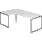 Hjh OFFICE PRO REGO 82 S - 200 x 120 Tafelhoogte I In hoogte verstelbaar Wit/Zilver