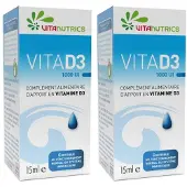 Vitanu Vitanutrics Vita D3 1000Ui 2x15 ml Druppels
