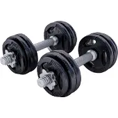 Gorilla Sports Dumbellset 30 kg Gripper Gietijzer Zwart