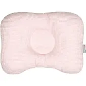Sevira Kids - Ergonomisch katoenen nekkussen met honingraat - Roze 30 cm x 25 cm