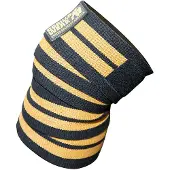 Gorilla wear Knee Wraps - Zwart/Goud - 250 cm