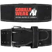 Gorilla wear Halterriem - 4 Inch Leren Lifting Belt - Zwart - L/XL