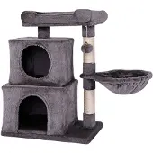 Lionto Kattenkrabpaal, 70 cm met ligplekken & speelbal, donkergrijs