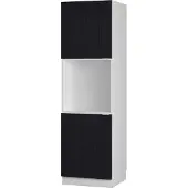 Vicco Fame-Line Ovenombouwkast – 60 cm met open kast Zwart gestreept