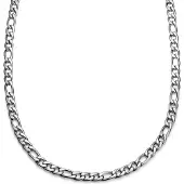Lucleon Essentials | 6 mm Zilverkleurige Ketting met Figaro Schakels