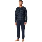 Schiesser Pyjama lang 'Fine Interlock' nachtblauw