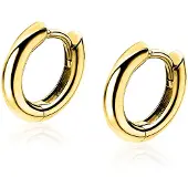 Zinzi zilveren oorringen geel verguld 12 x 2mm ZIO194G