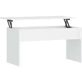 vidaXL Salontafel 102x50,5x52,5 cm bewerkt hout wit