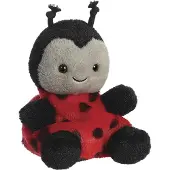 Aurora Palm Pals - Pluchen Biedronka - 13 cm - Rood en Zwart