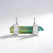 Cavill - Zilveren Hanger - 925 Sterling Zilver Geplatineerd - 6,475 ct Meer-kleurige Braziliaanse Kwarts - Elegant Fancy Geslepen