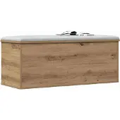 vidaXL Opslagdoos Artisan Eiken 90 x 35 x 35 cm Bewerkt hout