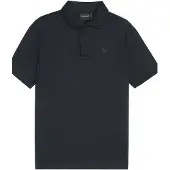 Lyle & Scott Mercerised Cotton Tonal Polo Shirt Dark Navy Size: 7/8 | Shirts Outlet | Unisex | Blauw