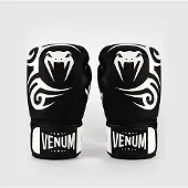 Venum Mike Tyson Replica Bokshandschoenen Diepzwart Optisch Wit - 14 OZ