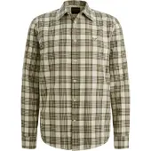 PME Legend Overhemd 'Shirt with check pattern' beige