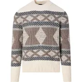 Bugatti Herren Noorse trui met opstaande kraag & Fair Isle
