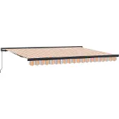 vidaXL Inklapbare Luifel Oranje en Grijs 400 × 300 cm