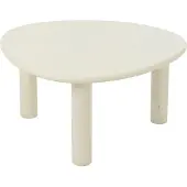 Jline Side table bali mdf/pvc white medium