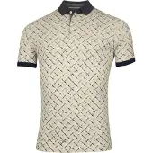 Baileys polo beige geprint korte mouw