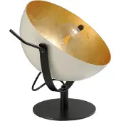 Masterlight Stoere Industria Uplighter 30cm wit met oudgoud