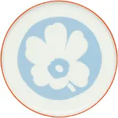 Marimekko Unikko serveerschaal White-light blue-orange red, Ø24 cm