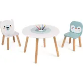 Janod - Tafel met stoeltjes - Pooldieren
