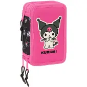 Hello Kitty & Friends - Kuromi - Map met rits, 37 onderdelen, gevuld in 3 compartimenten