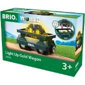 BRIO houten lichtgevende goudwagon