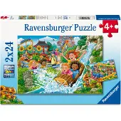Ravensburger puzzel Amusement Park 2x24 Karton Puzzel