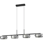 LUCANDE Hanglampe , Martis, dimbare, Zwart, Eetkamer, Glas, Modern
