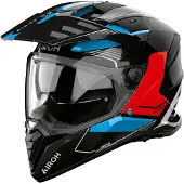 Airoh Bandit Tune, avonturenhelm ,Zwart/Rood/Blauw/Grijs ,XL