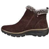 SKECHERS Dames easy going hoge ritslaarzen - Chocolate Brown