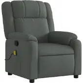 vidaXL Massagestoel in donkergrijze stof