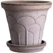 Bergs Potter Fleur Pot 18 Cm Grijs - Bloempotten Keramiek Grey - FLEG18S