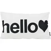 Gek op kussens! Sierkussen hello wit | 30 x 50 cm | katoen/polyester