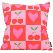 Gek op kussens! Sierkussen Cherry Heart | 45 x 45 cm | Katoen/Polyester