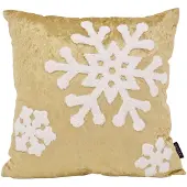 NOVÉE Sierkussen velvet gold snow | 45 x 45 cm | fluweel/polyester
