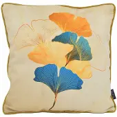 NOVÉE Sierkussen velvet ginkgo #1 | 45 x 45 cm | velvet/polyester
